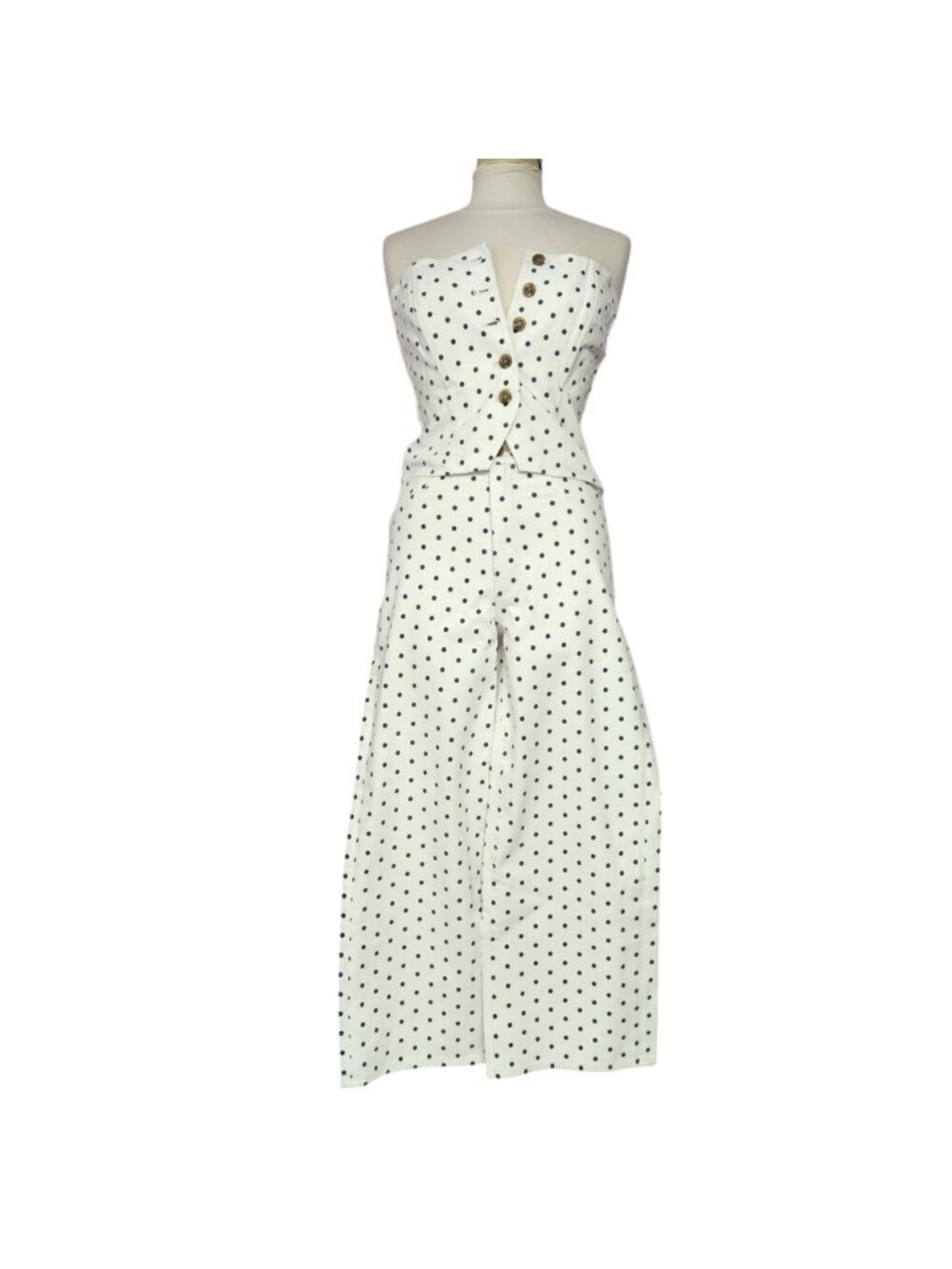 DL1961 Polka Dot Strapless two pieces suit
